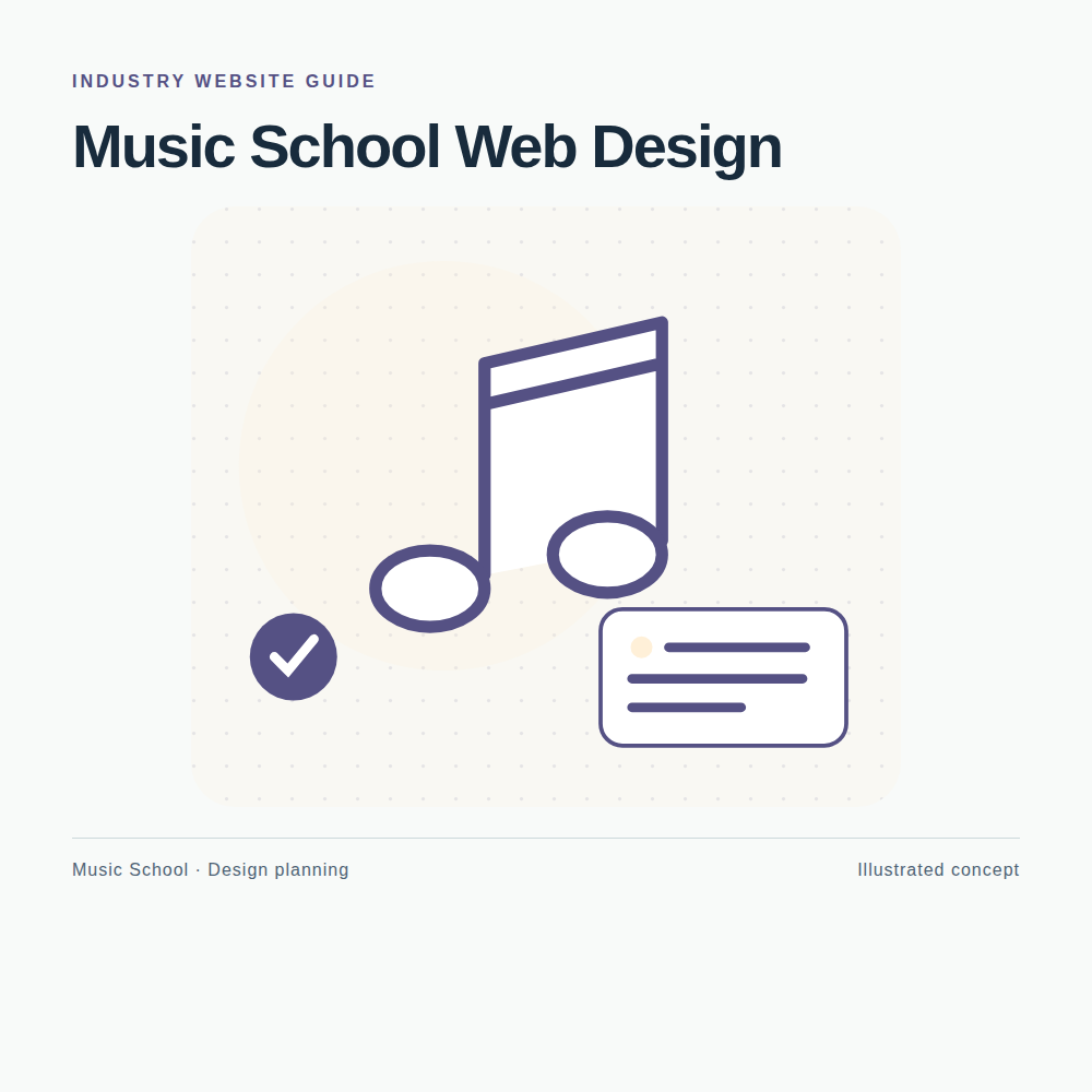 Original Music School website planning illustration