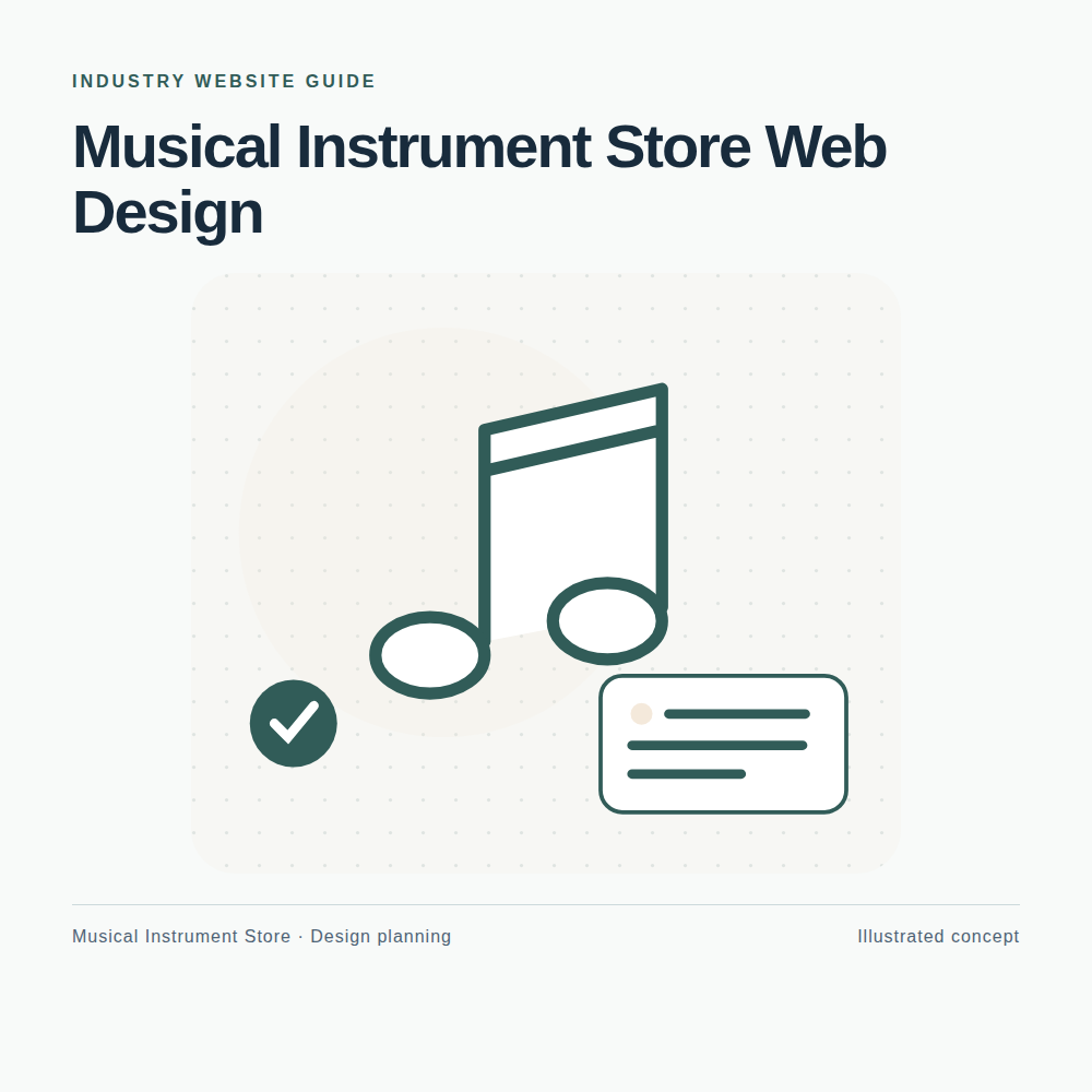 Original Musical Instrument Store website planning illustration