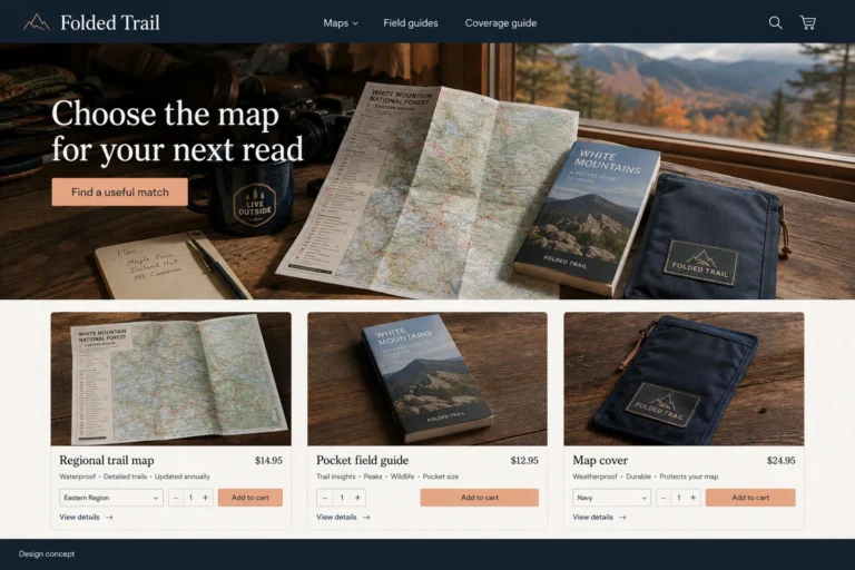 Illustrative New Hampshire eCommerce Web Design (NH) concept