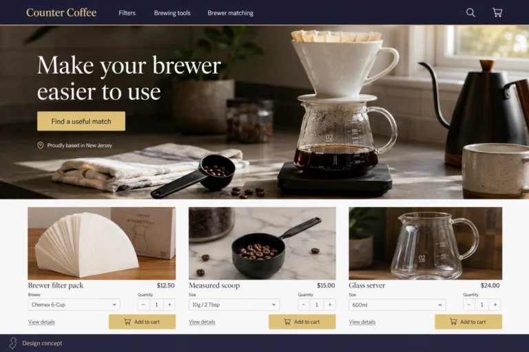 Illustrative New Jersey eCommerce Web Design (NJ) concept