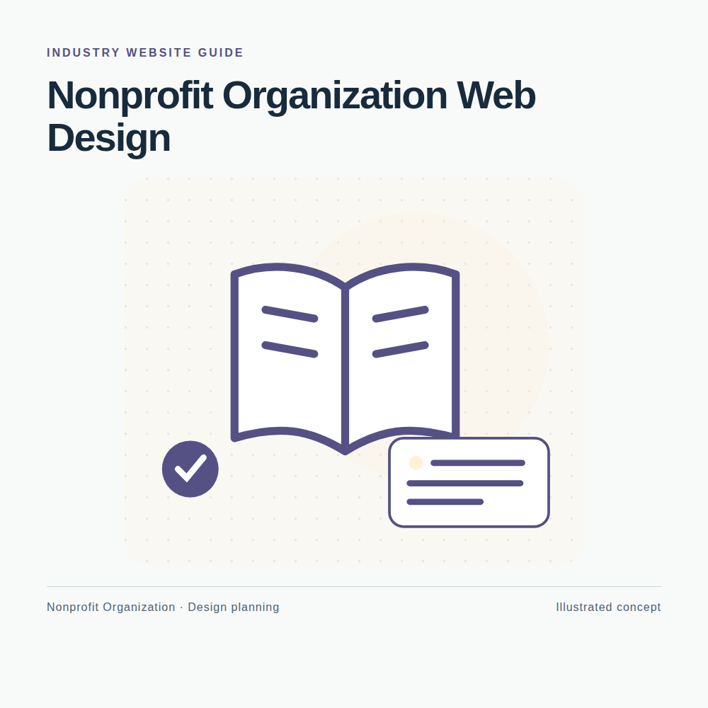 Original Nonprofit Organization website planning illustration