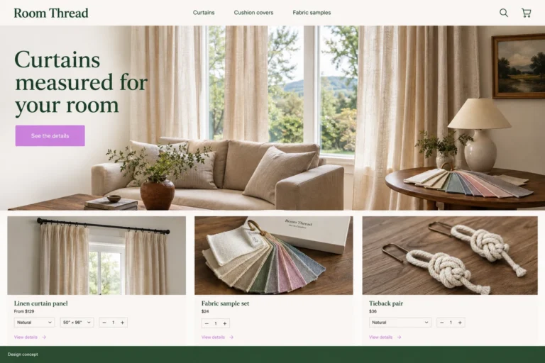 Illustrative North Carolina eCommerce Web Design (NC) concept