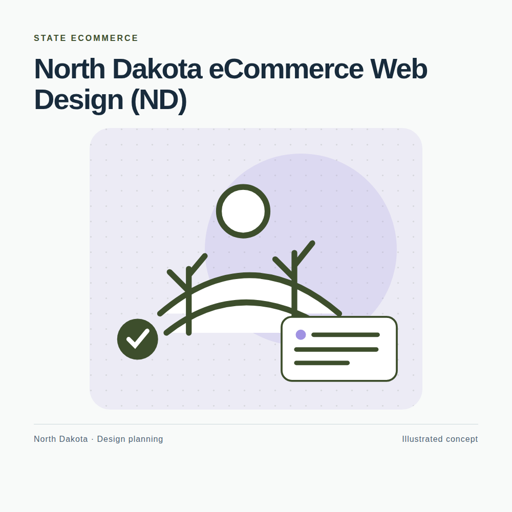 Original North Dakota website planning illustration