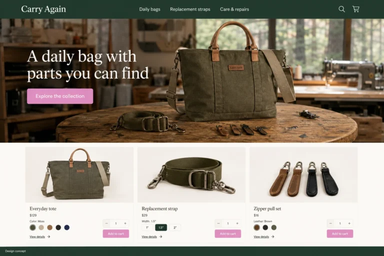 Illustrative Oregon eCommerce Web Design (OR) concept