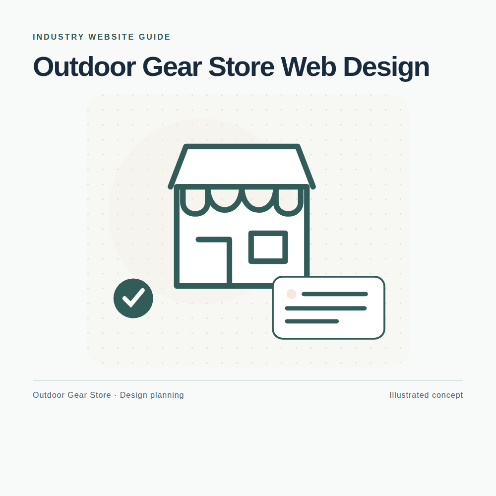 Original Outdoor Gear Store website planning illustration