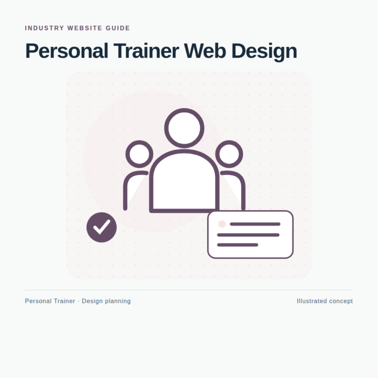 Original Personal Trainer website planning illustration
