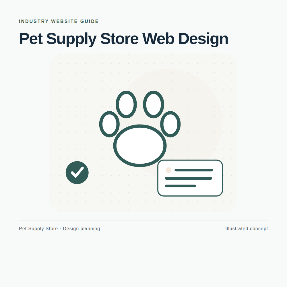 Original Pet Supply Store website planning illustration