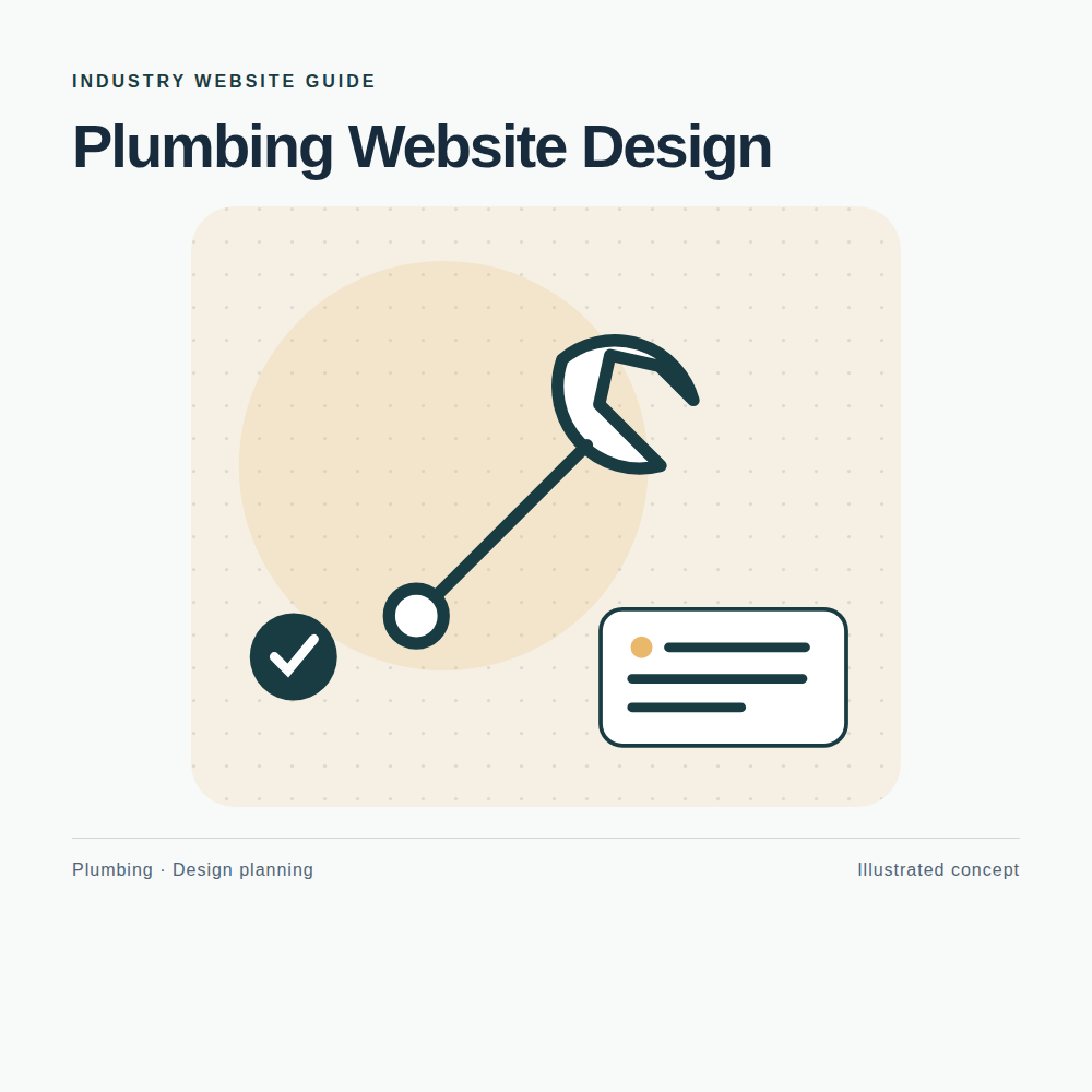 Original Plumbing website planning illustration