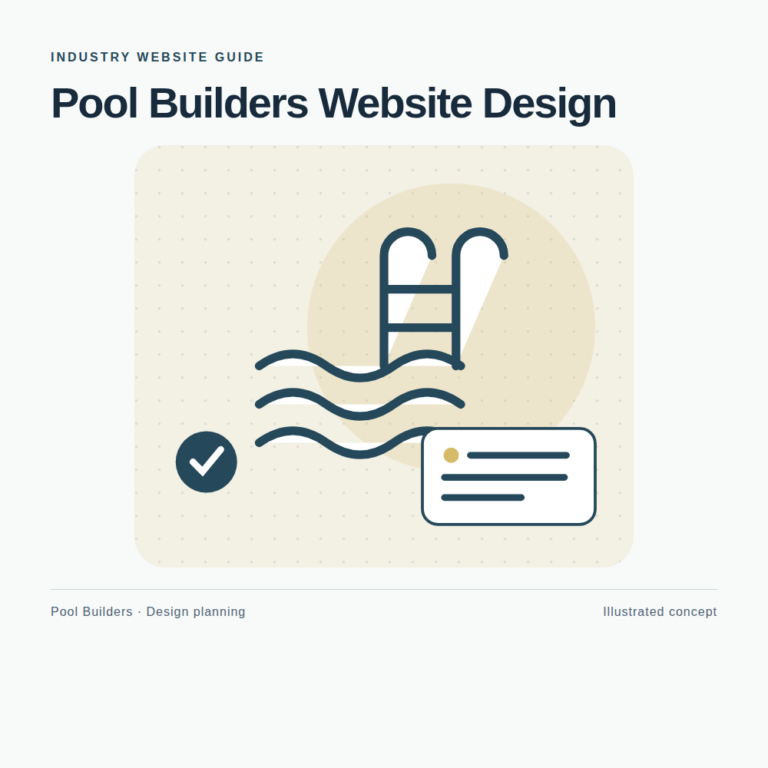 Original Pool Builders website planning illustration
