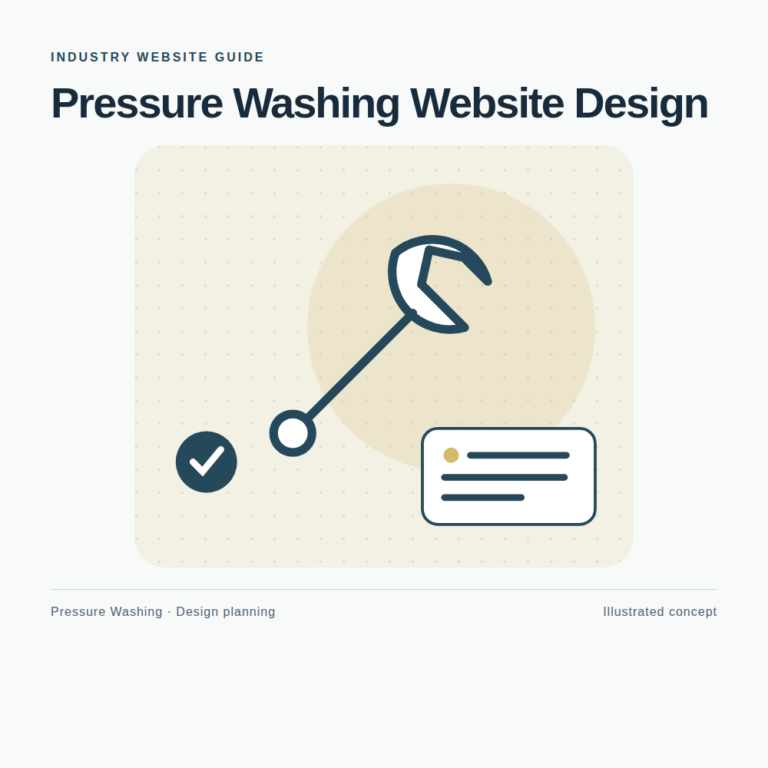 Original Pressure Washing website planning illustration