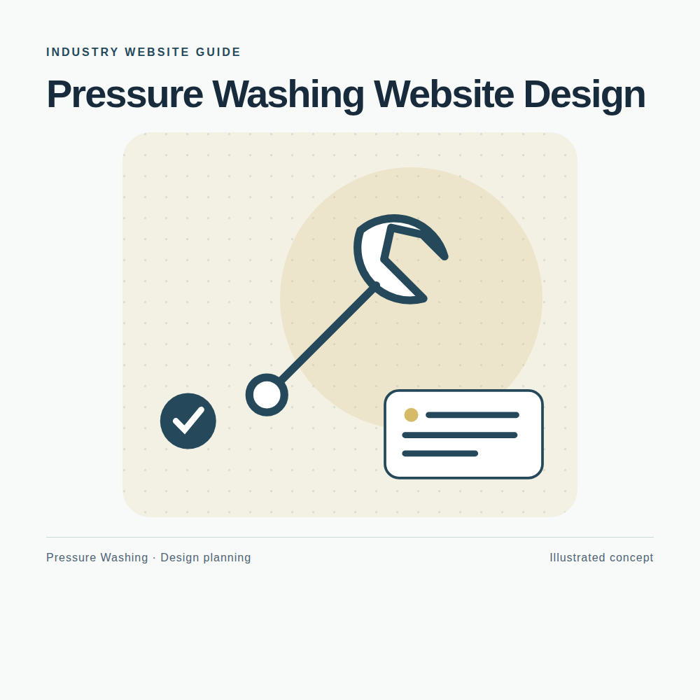 Original Pressure Washing website planning illustration