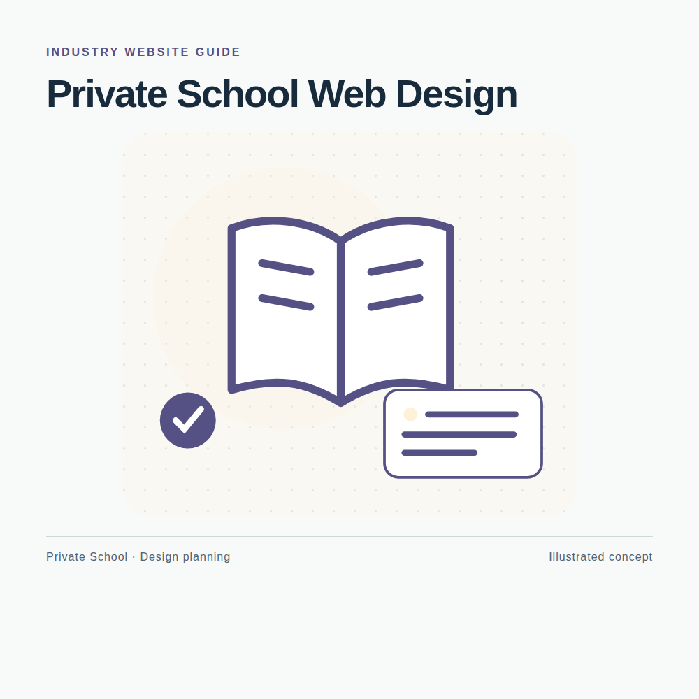 Original Private School website planning illustration