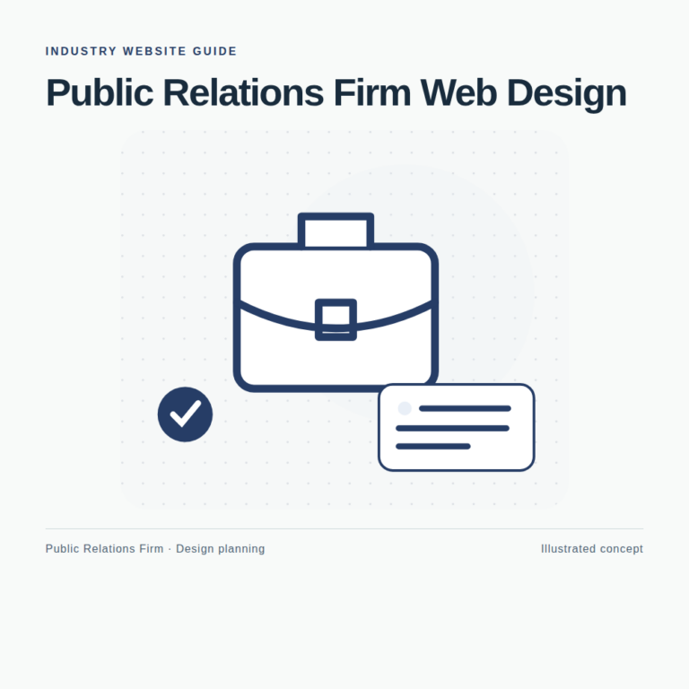 Original Public Relations Firm website planning illustration