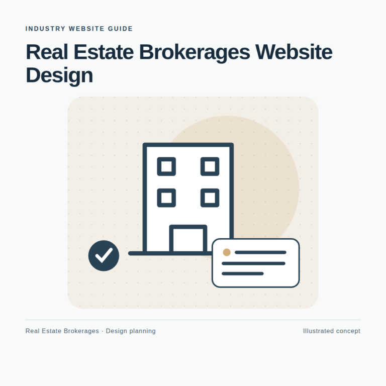 Original Real Estate Brokerages website planning illustration
