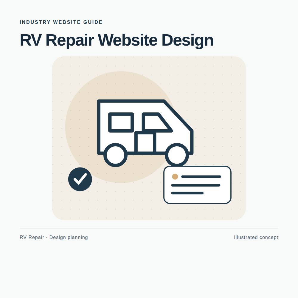 Original RV Repair website planning illustration