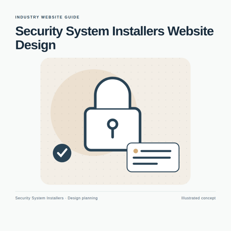 Original Security System Installers website planning illustration