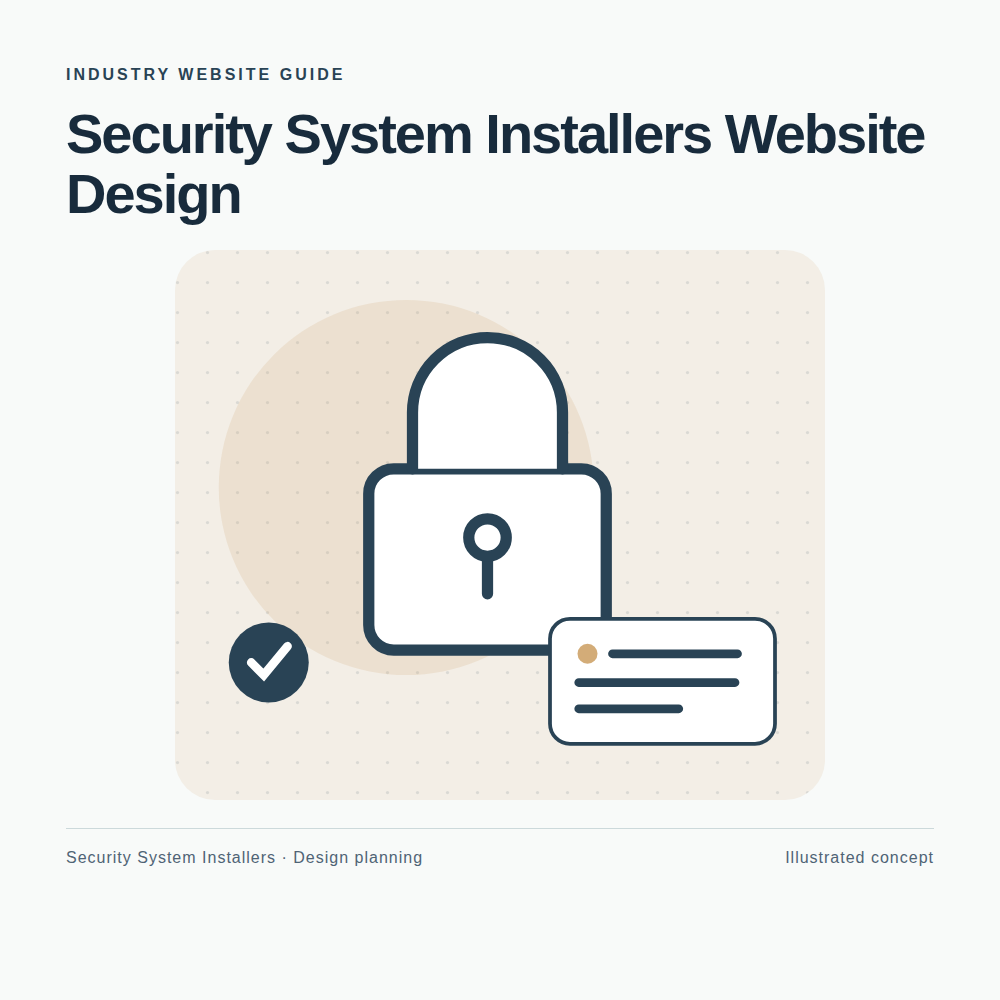 Original Security System Installers website planning illustration