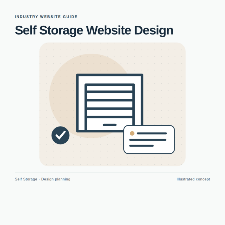 Original Self Storage website planning illustration