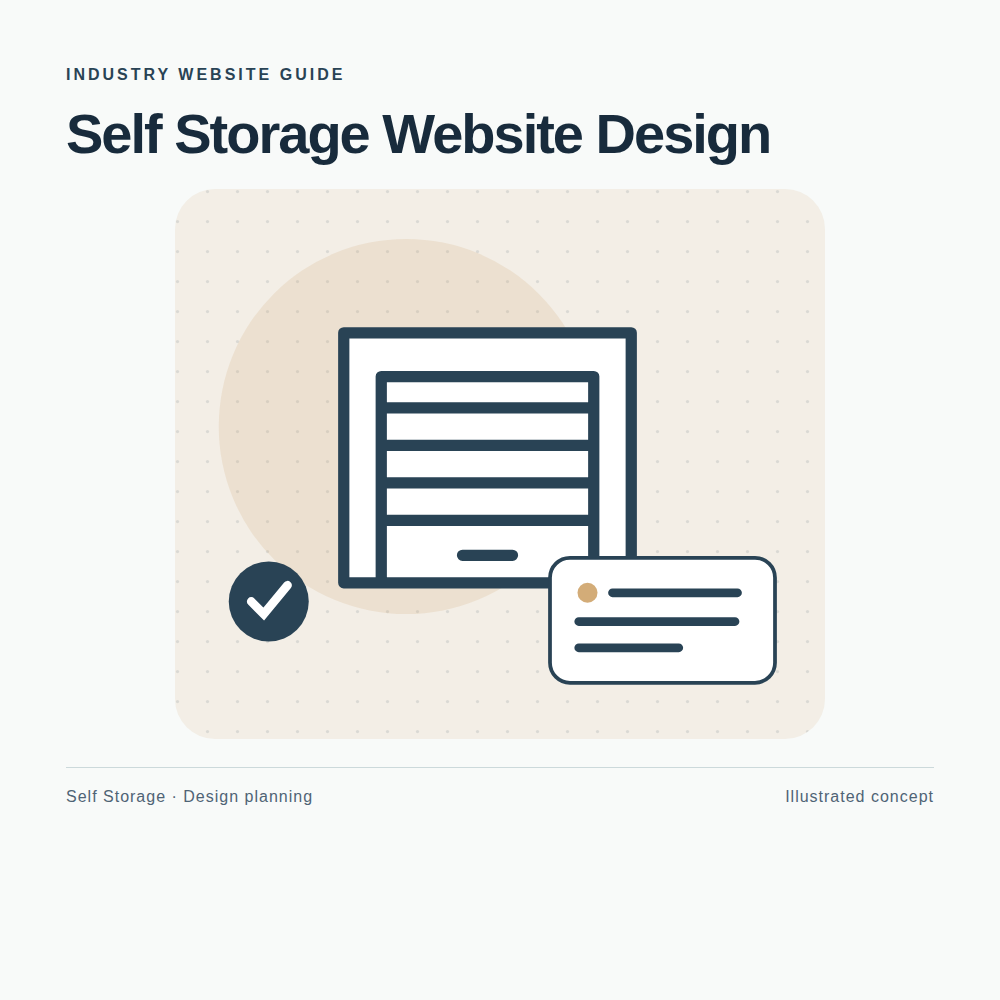 Original Self Storage website planning illustration