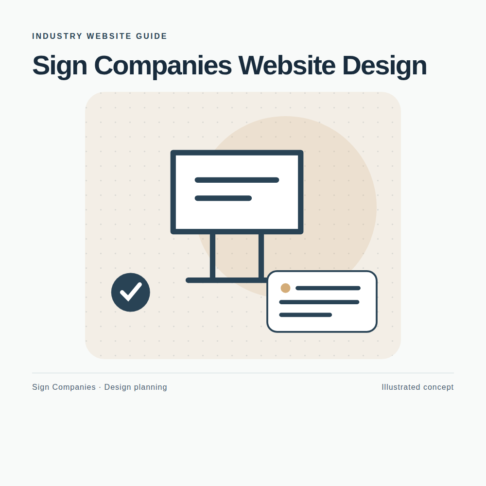 Original Sign Companies website planning illustration