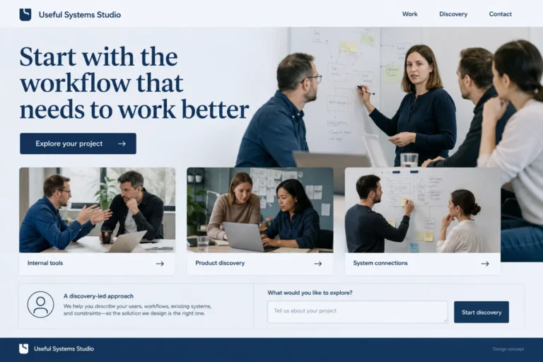 Illustrative Software Consultancy Web Design concept