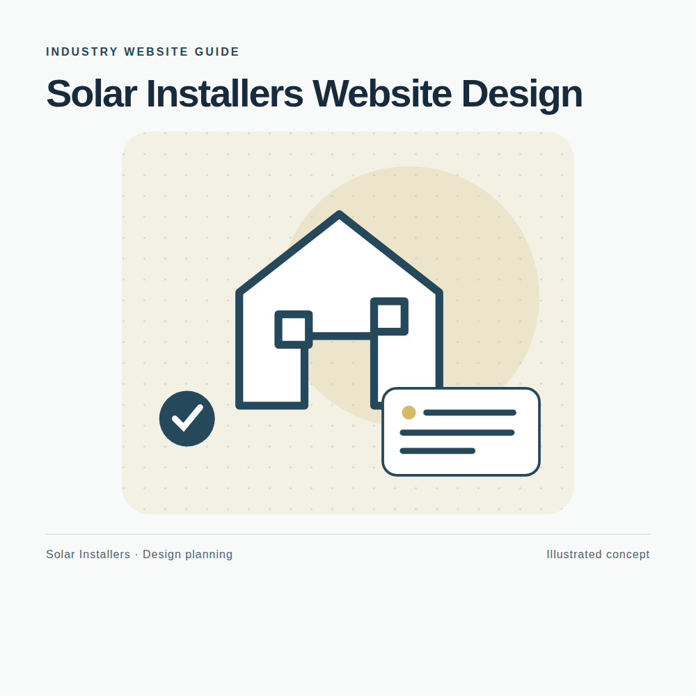 Original Solar Installers website planning illustration
