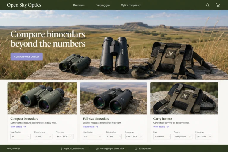 Illustrative South Dakota eCommerce Web Design (SD) concept