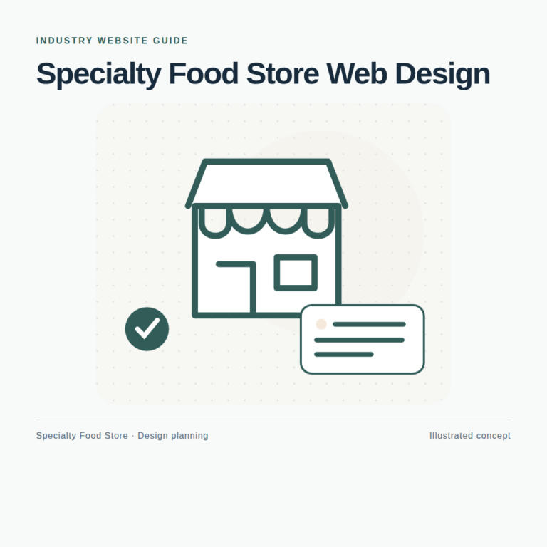 Original Specialty Food Store website planning illustration