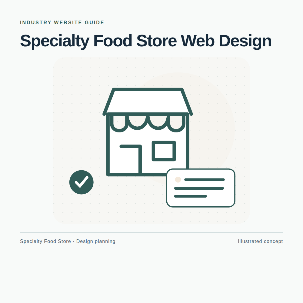 Original Specialty Food Store website planning illustration