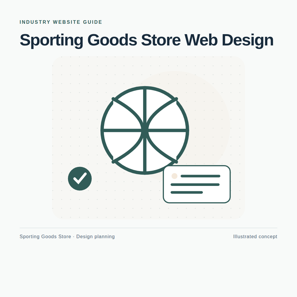 Original Sporting Goods Store website planning illustration