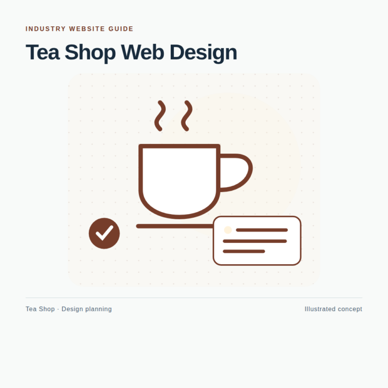 Original Tea Shop website planning illustration