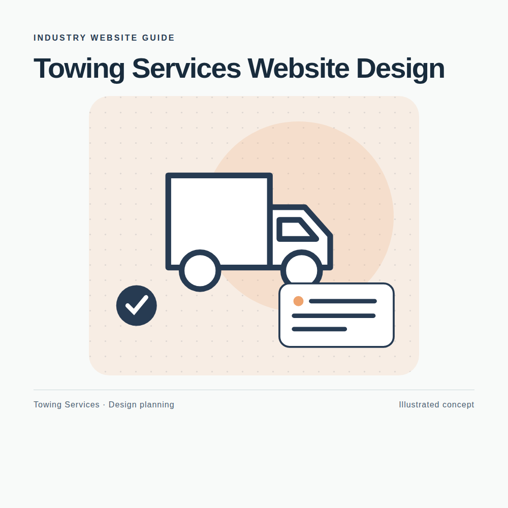 Original Towing Services website planning illustration