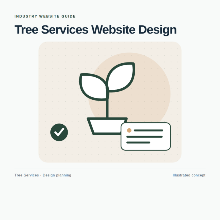 Original Tree Services website planning illustration