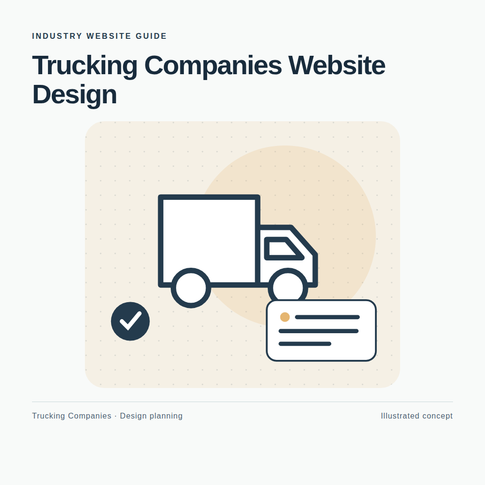 Original Trucking Companies website planning illustration