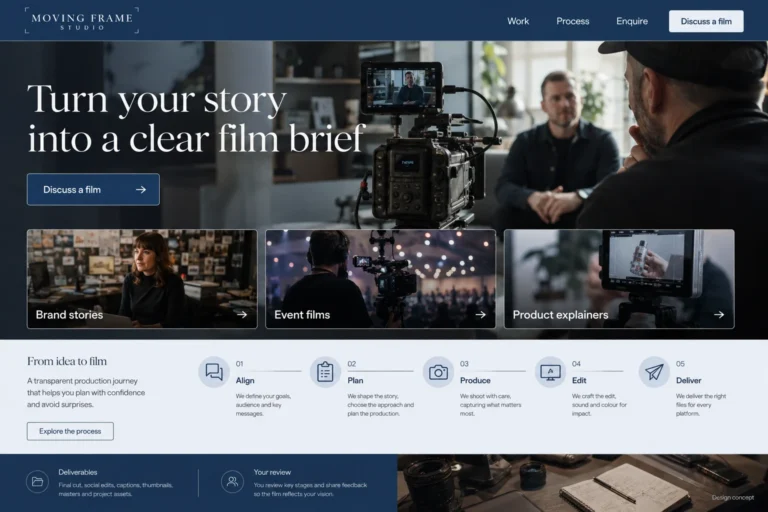 Illustrative Videographer Web Design concept