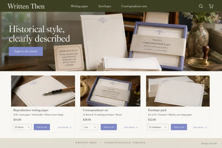 Illustrative Virginia eCommerce Web Design (VA) concept