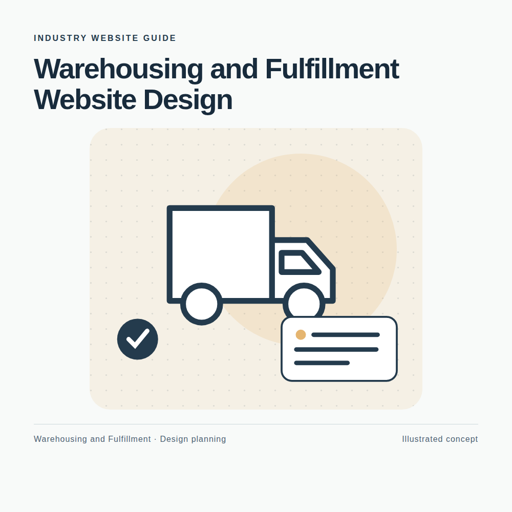 Original Warehousing and Fulfillment website planning illustration