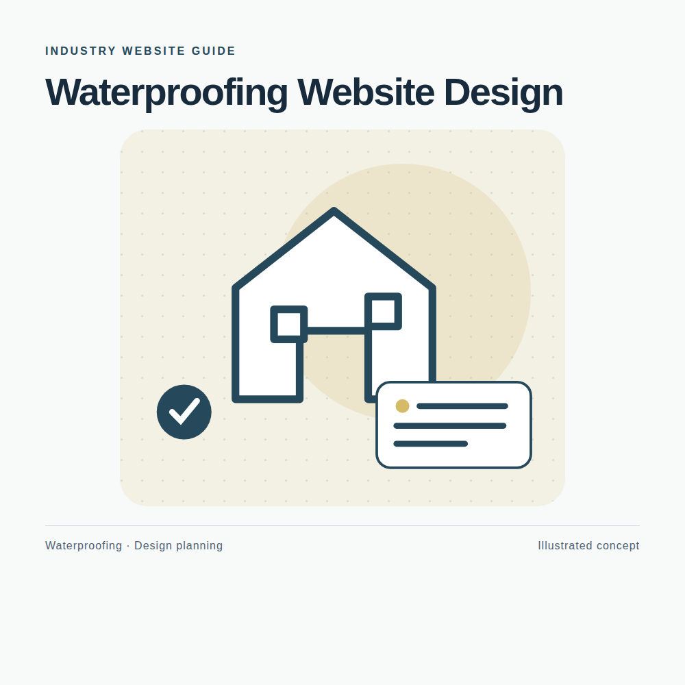 Original Waterproofing website planning illustration