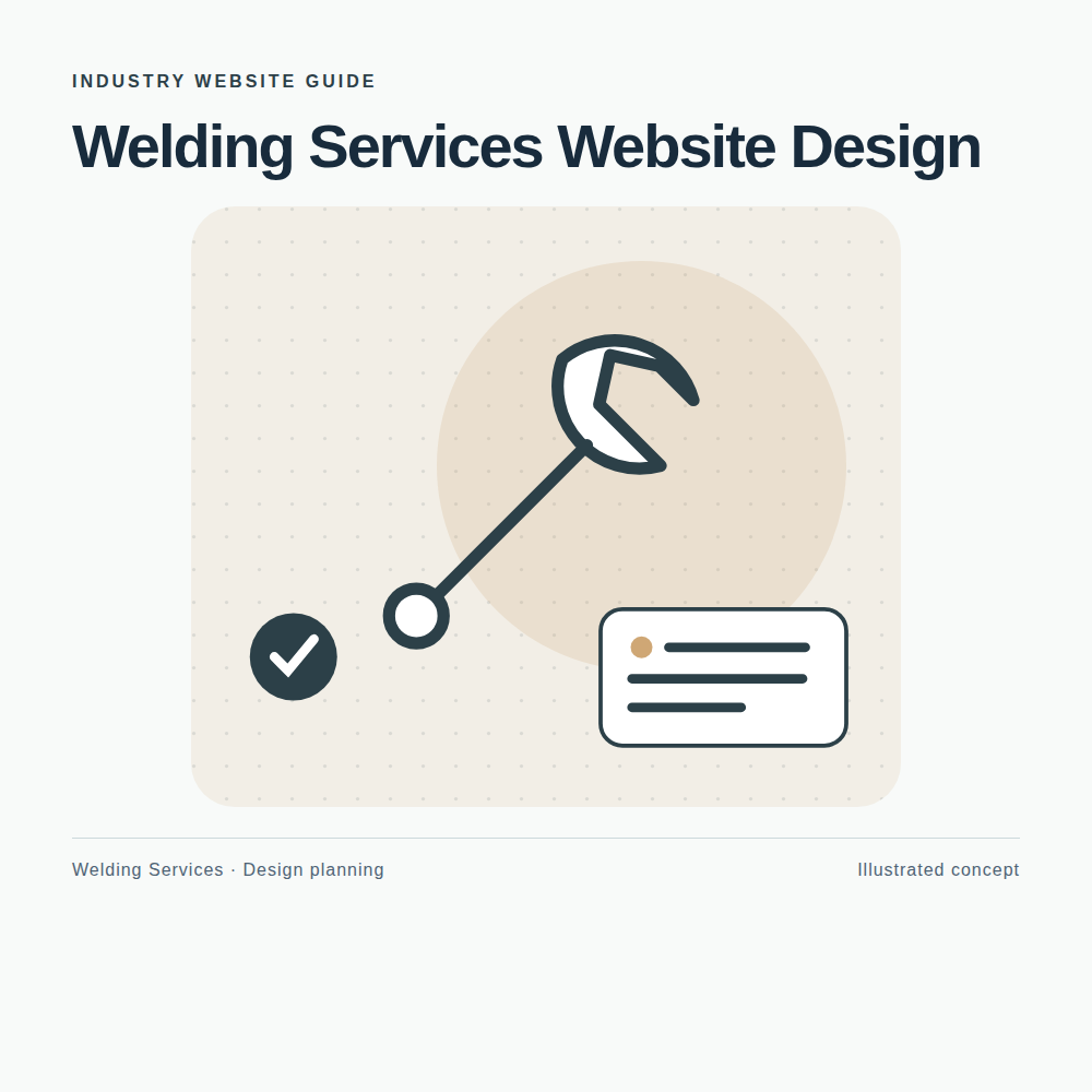 Original Welding Services website planning illustration