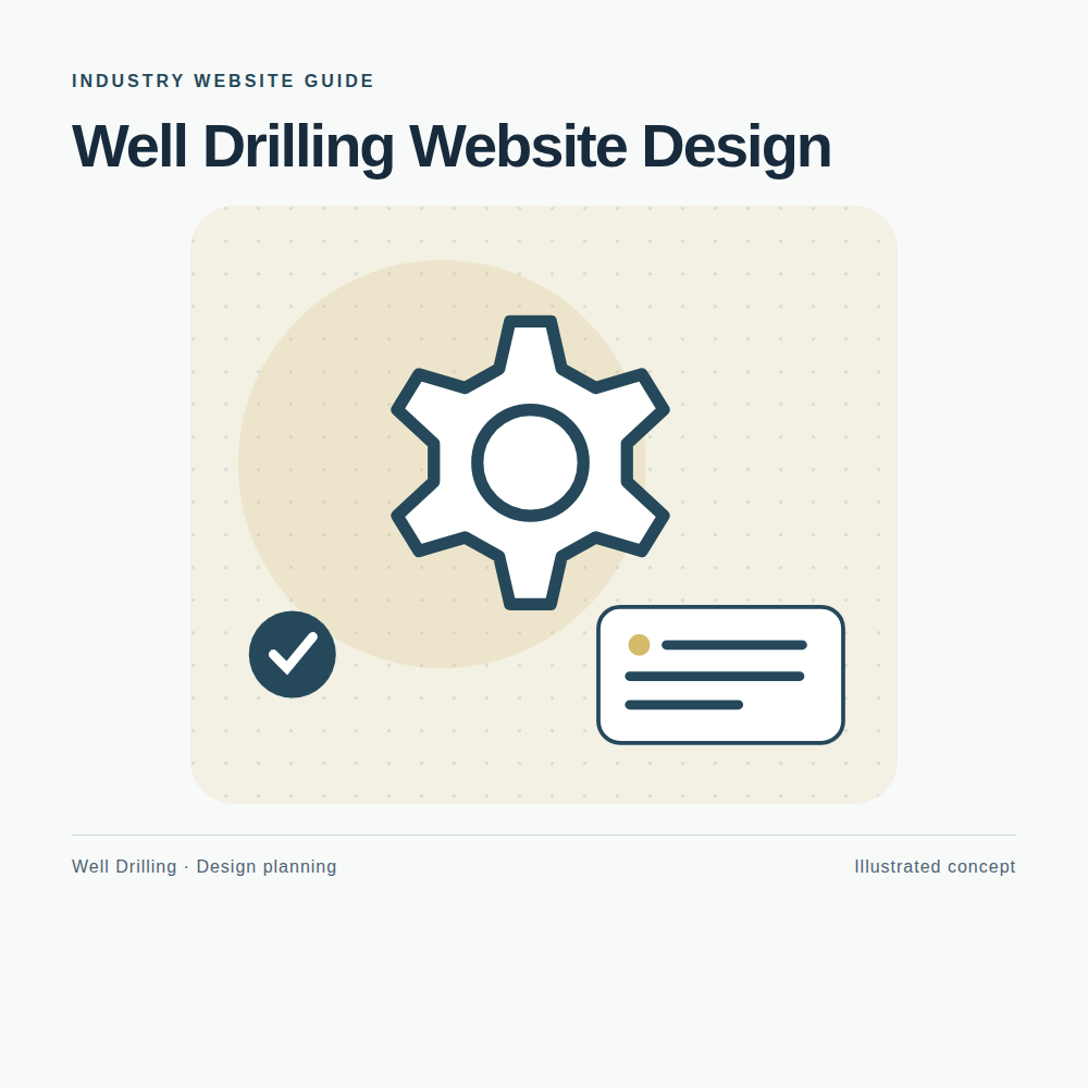 Original Well Drilling website planning illustration