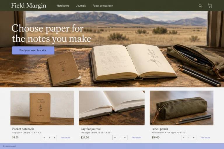 Illustrative Wyoming eCommerce Web Design (WY) concept