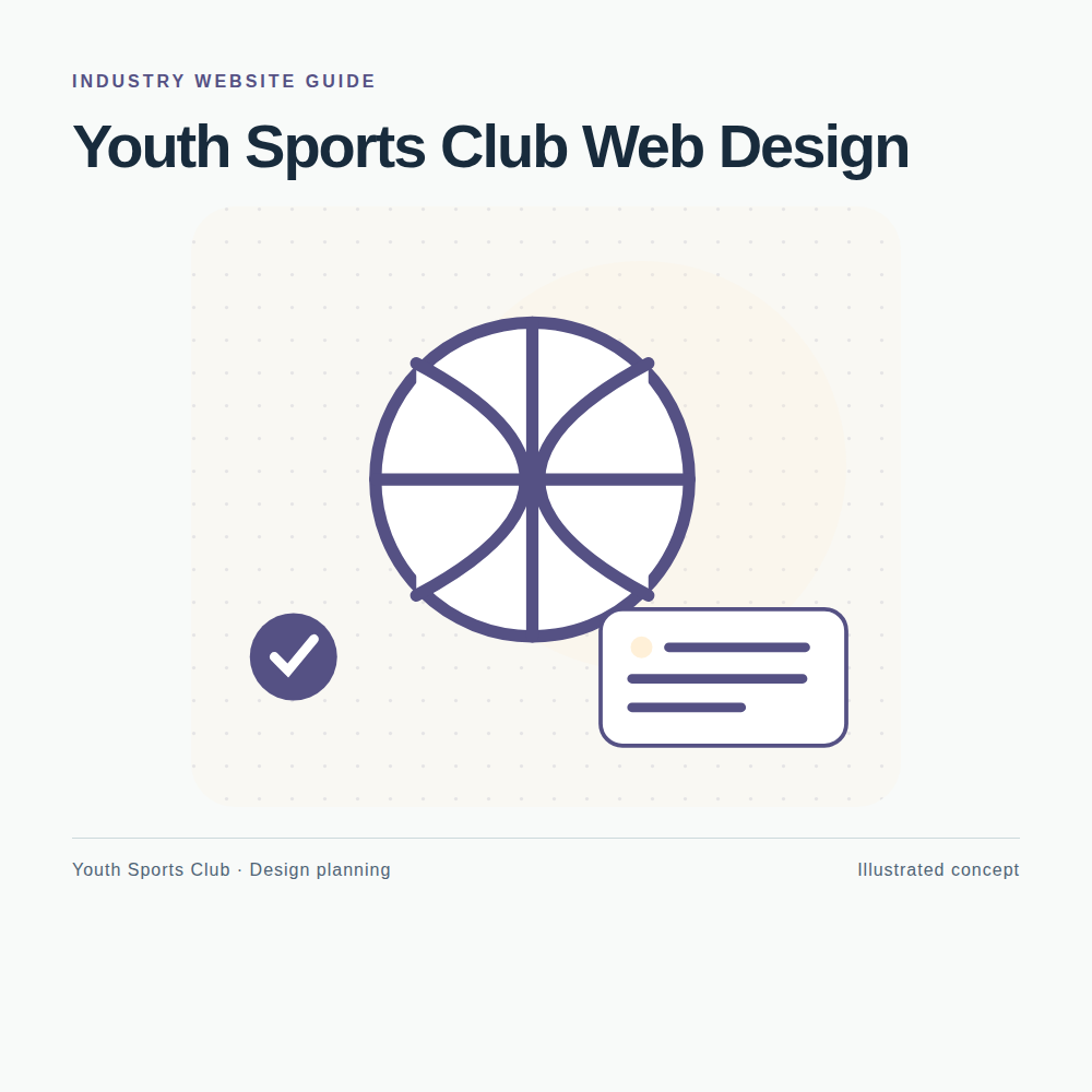 Original Youth Sports Club website planning illustration